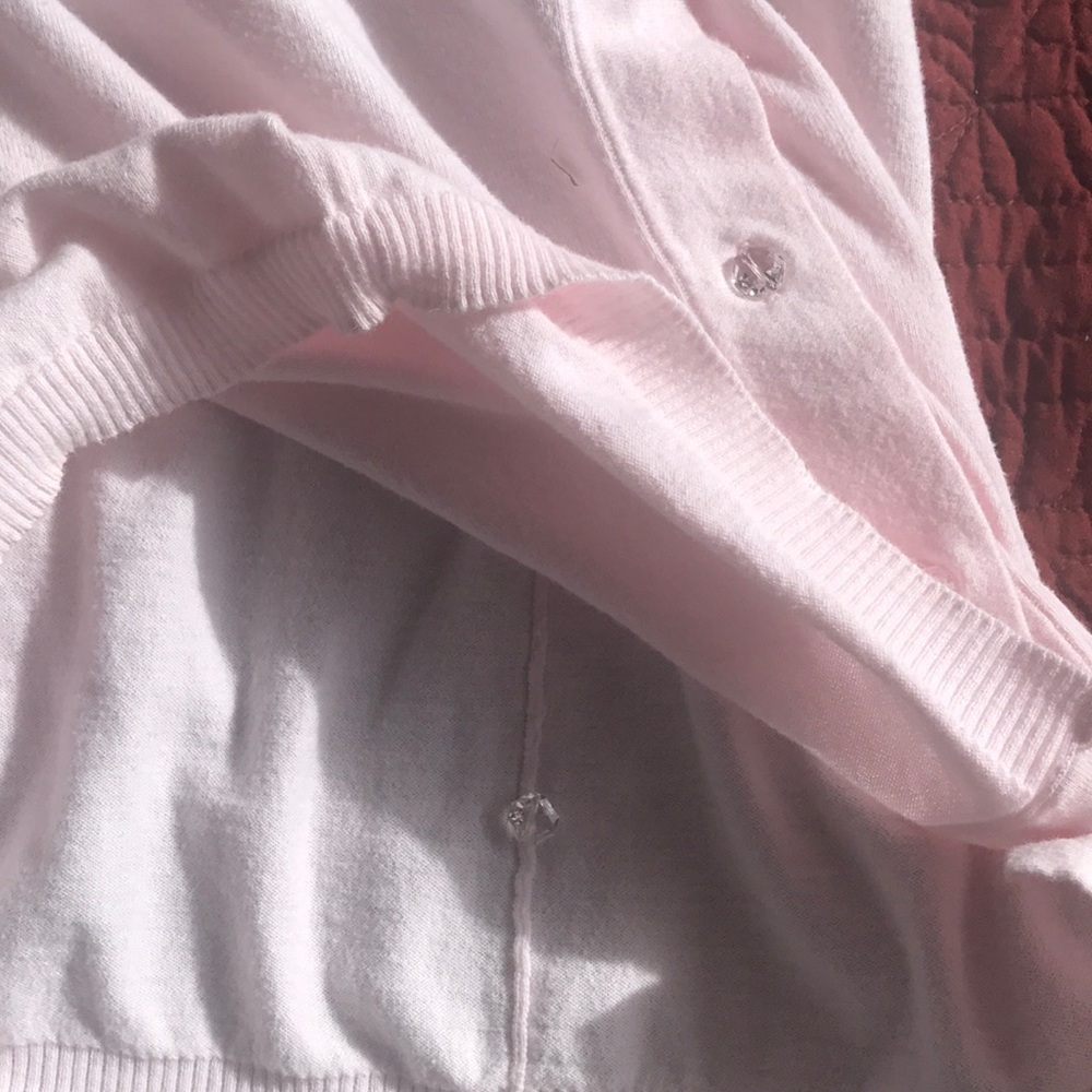 J. Crew Light Pink Cotton Cardigan Size SM - Picture 6 of 6